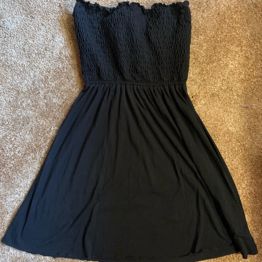 Tube top black dress